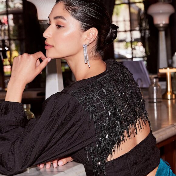 NWT Current Air Sexy Sequin Back Cutout Top (Size Large) - Brand New!! - Picture 1 of 6